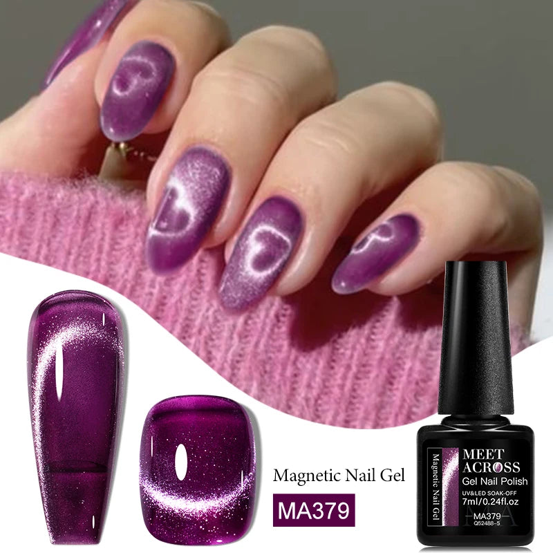 Cat Eye Gel Polish With Nail Magnet Tools For Creating Heart Shapes On Nails Semi Permanent Cat Magnetic Nail Art UV Gel Varnish