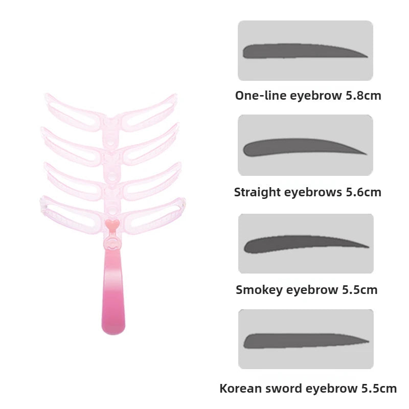 8 In 1 Reusable Eyebrow Stencil Beauty Makeup Brow Stamp Template Eyebrows Shape Set Eye Brow Makeup Tools