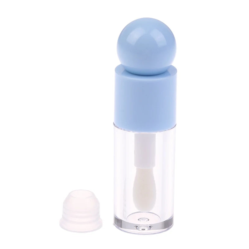 4ml Lip Gloss Tube Matte Transparent Thick Rod Large Brush Head Empty Bottle Lips Glaze Container Makeup Packaging Material