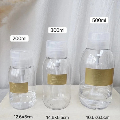 1pc 200-500ML Nail Refillable Bottles Empty Press Pump Dispenser Nail Art Polish Remover Cleaner Makeup Bottle Manicure Tool