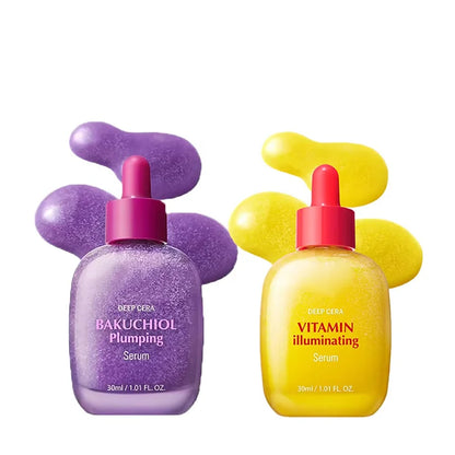Bakuchiol Vitamin C Plumping Serum,Face Skin Anti-Aging Firming Moisturizing Brightening,Minimize Pore Dark Spot,Korean Skincare