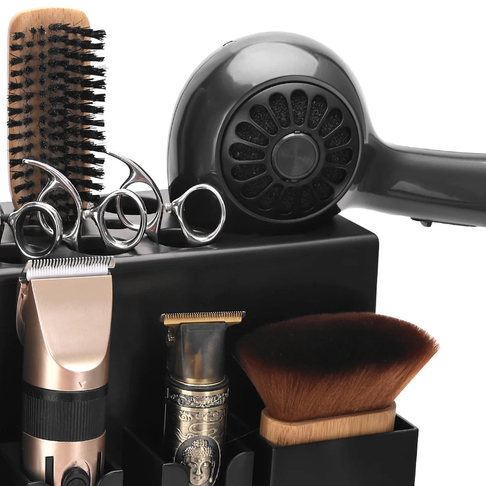 Durable Carbon PP Barber Hairstylist Organizer Tools Holder Functional for Home Hair Salon Barber Shop Storage Stands And Racks