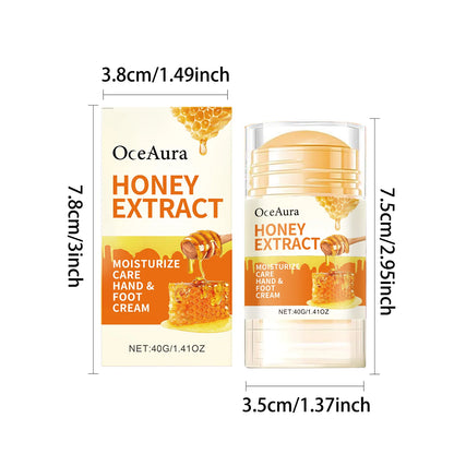 Honey Foot Care Cream Stick Nourishing Balm for Dry Cracked Feet Heel Exfoliation Softening Skin Ultra-Hydrating Hand Foot Balm