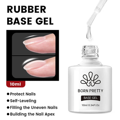 BORN PRETTY 10ml Nude Pink Gel Nail Polish Varnis Semi Permanent Nail Gel Varnish Soak Off UV Gel for Valentine's Day Gift Nails