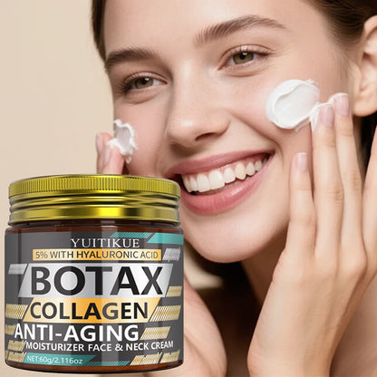 BOTAX Collagen 5% Hyaluronic Acid Cream - Anti-Aging Face & Neck Moisturizer, Day & Night, 60g