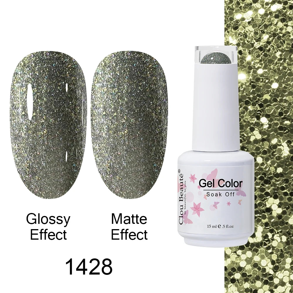 Clou Beaute 15ml Nail Gel Polish Warm Color Dark Red Brown Semi Permanent Nail Art Manicure Soak Off LED UV Varnishes Lacquer