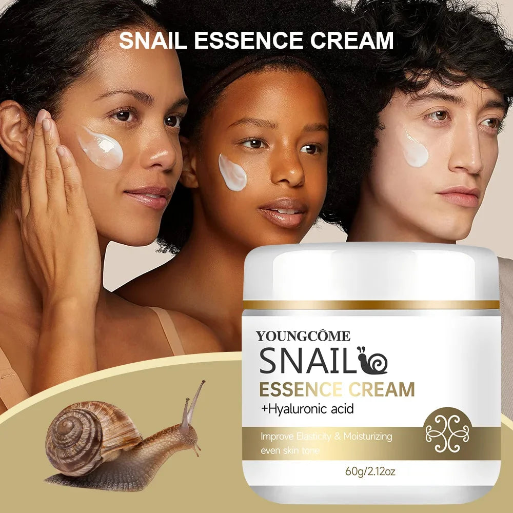YOUNGCOME Snail essence cream with hyaluronic acid,Retinol Moisturizing Lightening Repairing Smooth Skincare Whitening Creams
