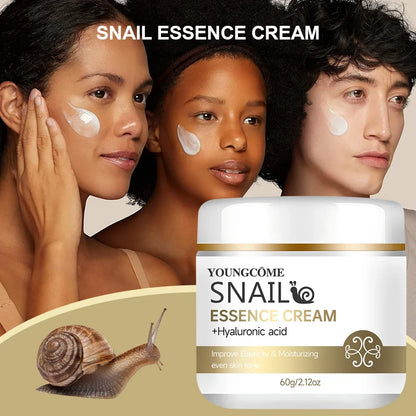 YOUNGCOME Snail essence cream with hyaluronic acid,Retinol Moisturizing Lightening Repairing Smooth Skincare Whitening Creams