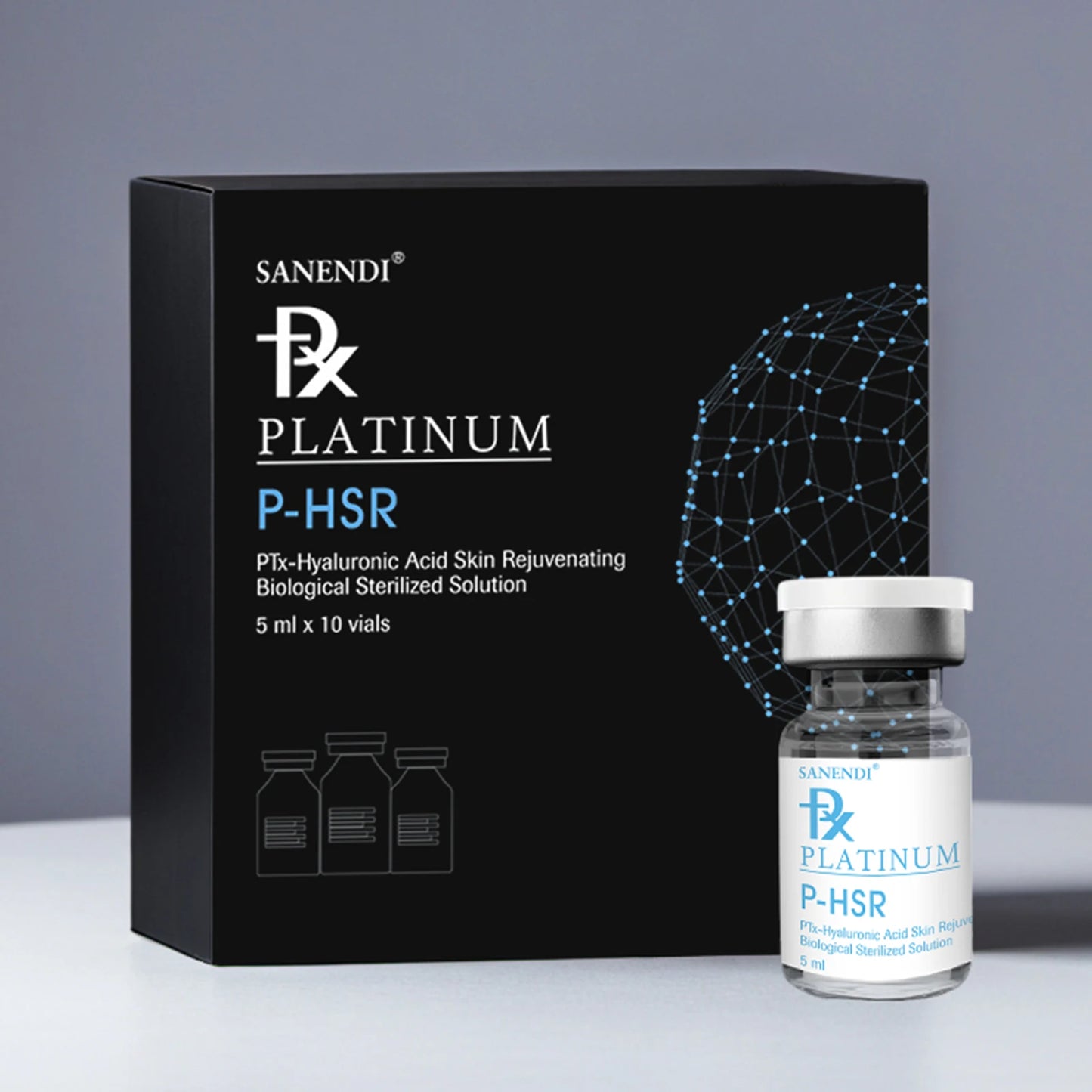 Original Exo Hyaluronic Acid Serum for Facial P-HL Peptide EGF Moisturizing Hair Skin Care Repair Essence 5MLx10Vials