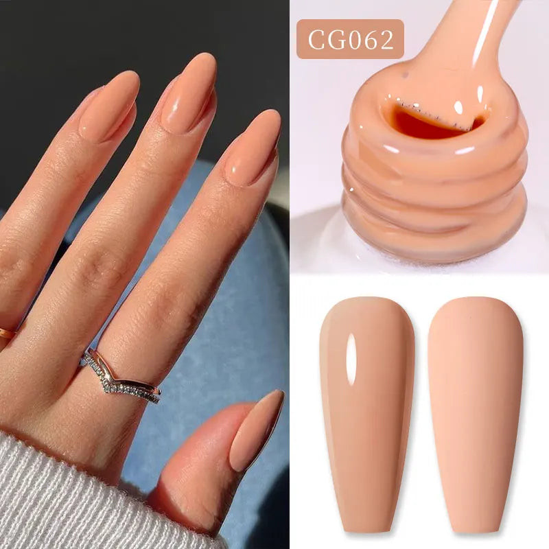 BORN PRETTY 10ml Nude Pink Gel Nail Polish Varnis Semi Permanent Nail Gel Varnish Soak Off UV Gel for Valentine's Day Gift Nails