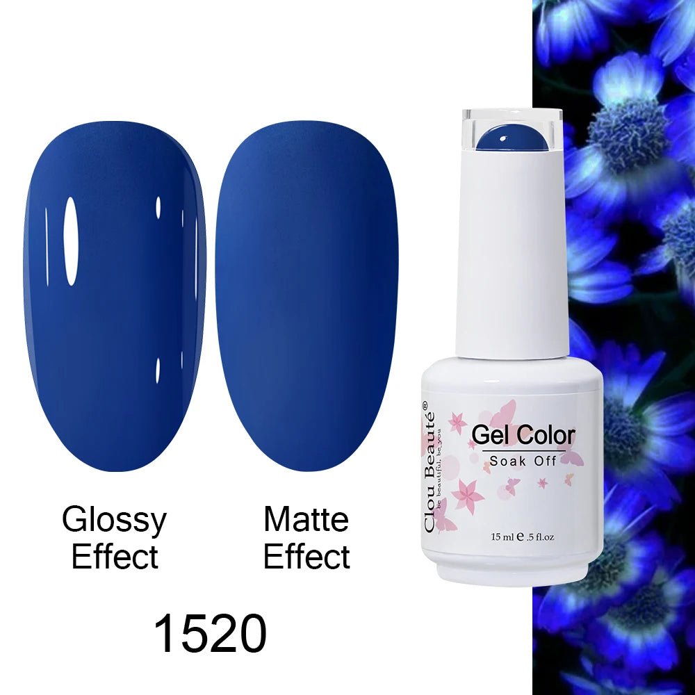 Clou Beaute 15ml Nail Gel Polish Warm Color Dark Red Brown Semi Permanent Nail Art Manicure Soak Off LED UV Varnishes Lacquer