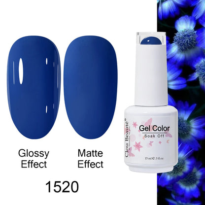 Clou Beaute 15ml Nail Gel Polish Warm Color Dark Red Brown Semi Permanent Nail Art Manicure Soak Off LED UV Varnishes Lacquer