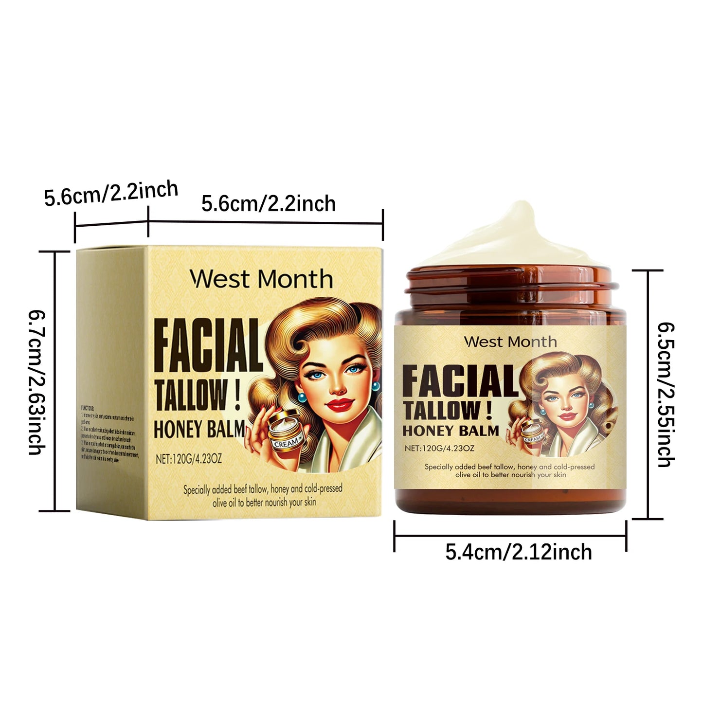 Lasting Wrinkle Remover Tallow Cream Soothing Facial Skin Firming Increase Facial Elasticity Nourishing Smooth Skin Care