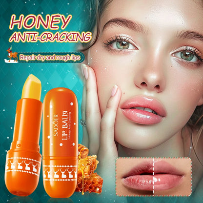 SADOER Christmas Moisturizing Lipstick Anti Cracking Hydrating Repair Nourishing Plump Lips Balm Plumper Skin Care