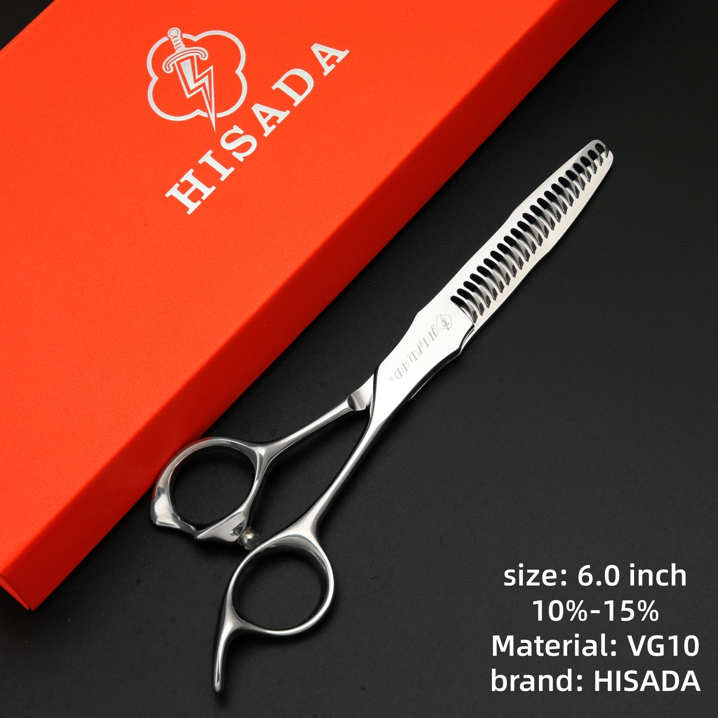 HISADA professional barber scissors Japanese handmade VG10 material scissors 6.0/6.5/7.0 inch hairdressing scissors