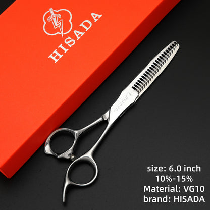 HISADA professional barber scissors Japanese handmade VG10 material scissors 6.0/6.5/7.0 inch hairdressing scissors