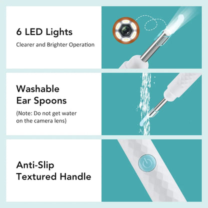 2 in 1 Smart Visual Ear Wax Cleaner With Camera 1080P HD Endoscope Multi-Functional 3.5mm Mini Visual Earpick Ear Cleaning Tool