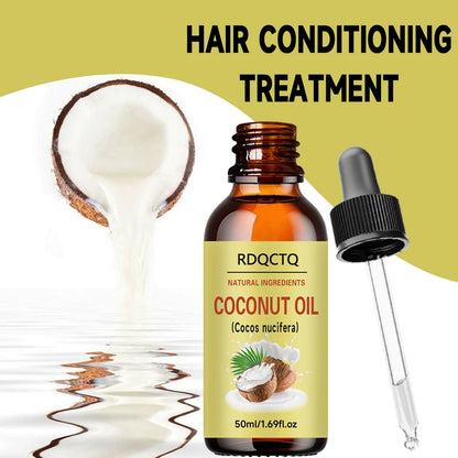 RDQCTQ Coconut Oil for Dry Hair & Sensitive Skin- Natural Moisturizer & Nourishing Treatment