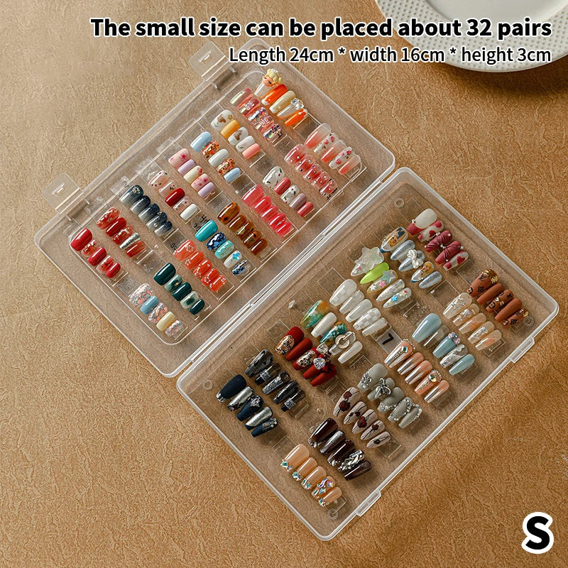 Nail Wearing Nail With Large Capacity Storage Box Dust-proof Transparent Convenient Color Card Nail Plate Display