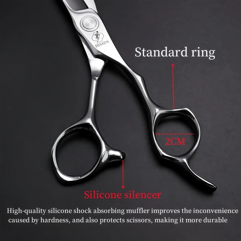 HISADAHairdressing scissors 6.2 6.7 7.0 inch Hair scissors VG10 Steel High-end Barber scissors advanced Hairdressing scissors