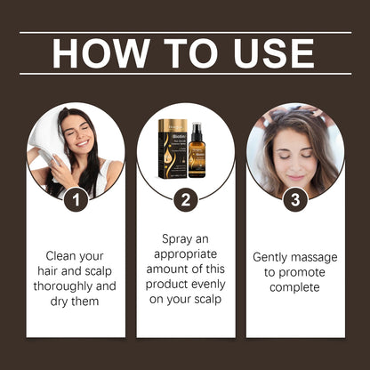 Ginger Oil For Hair Growth Serum Repair Damaged Hair Improve Hair Thinning Frizziness Reduce Split End Hair Loss Treatment Spray