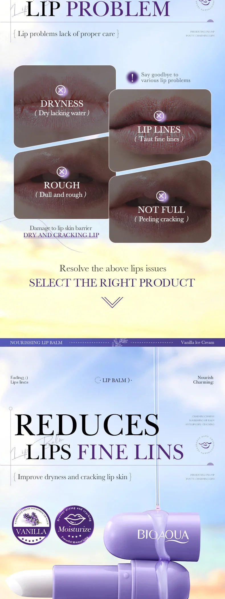Vanilla Coconut Lip Balm 3.8g – Sweet Dessert-Inspired Scent, Nourishing and Hydrating Formula for Soft, Smooth Winter Lips