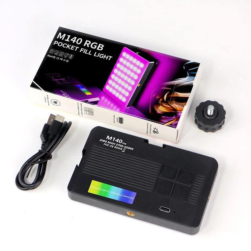 Rechargeable LED fill light 3 color temperature modes portable pocket light For cell phones laptops makeup youtube selfie videos