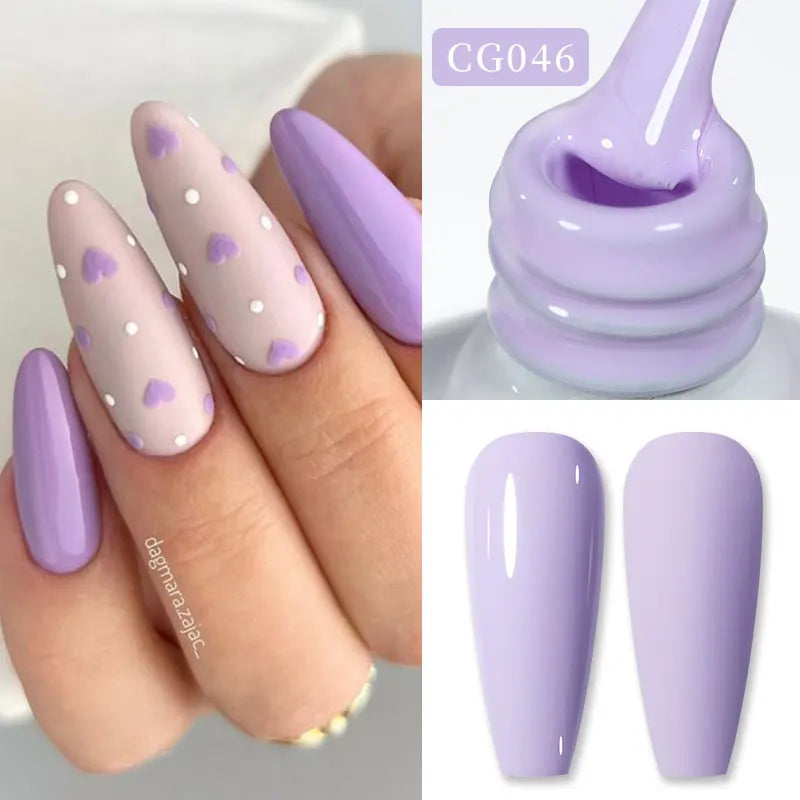 BORN PRETTY 10ml Nude Pink Gel Nail Polish Varnis Semi Permanent Nail Gel Varnish Soak Off UV Gel for Valentine's Day Gift Nails