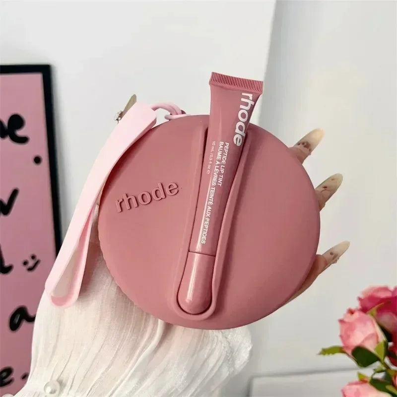 Rhod Lemontini Yellow Makeup Bag for Women Portable Travel Small Cosmetic Bags Zipper Toiletry Bag Pouch Lipsitck Storage Bags