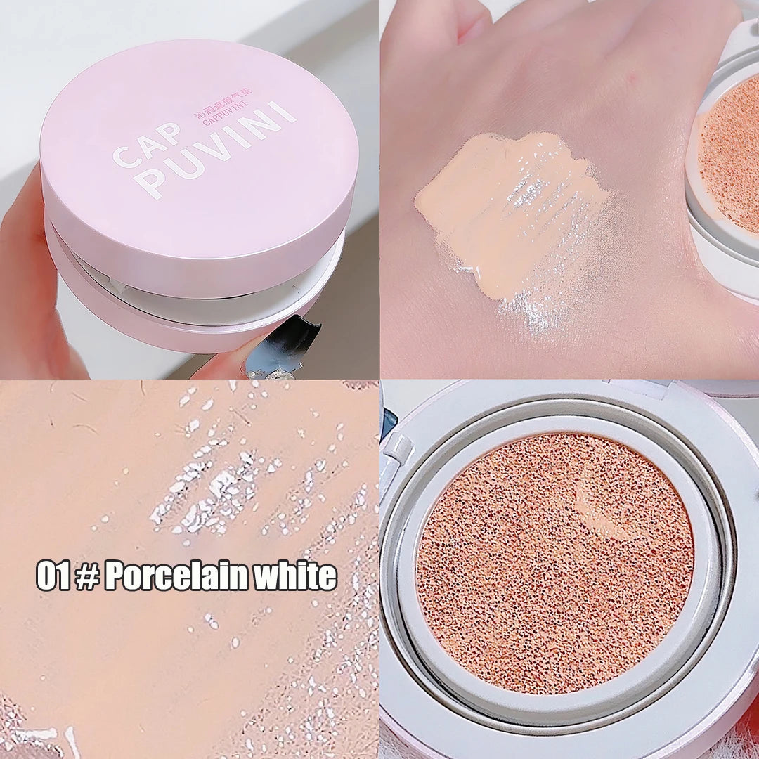 BB Cream Air Cushion Foundation Full Coverage Waterproof Long-lasting Concealer 3 Colors Cushion Compact Face Makeup Base
