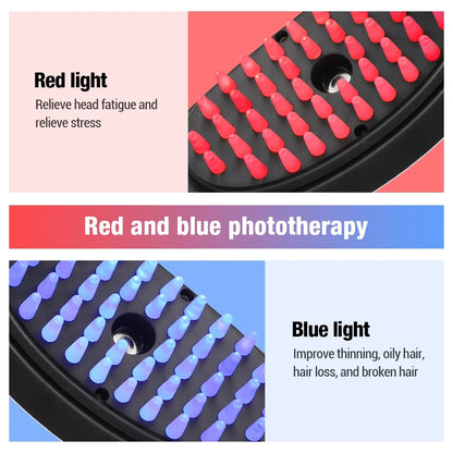 Electric Head Massager Nano Atomization Hair Growth Comb Scalp Relax Massager Red Light Oil Applicator Anti-Hair Loss Hair Care