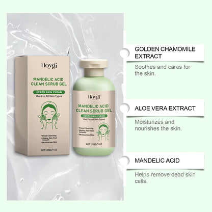 HOYGI Aloe Vera Exfoliating Gel Dead Skin Removal Deep Cleansing Pores Smooth Moisturizing Reduce Dryness Oil Control Skin Scrub
