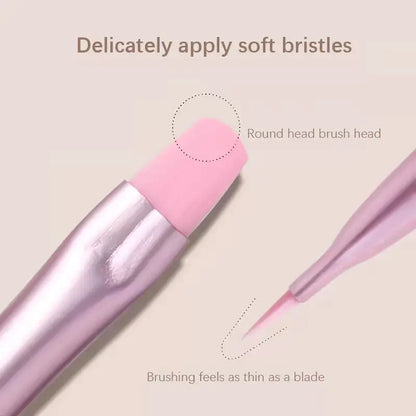 2-pack/pink round head/green flat head, high-end specialized nail salon phototherapy pen, evenly coated with glue and molded in