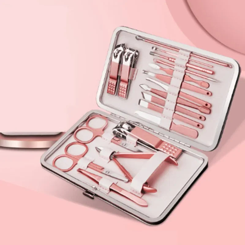 7/12/18 Piece Nail Clippers Suit with Foldable Bag - Manicure Pedicure Tools Set Nail Cutter Nail Scissors And File for Beauty