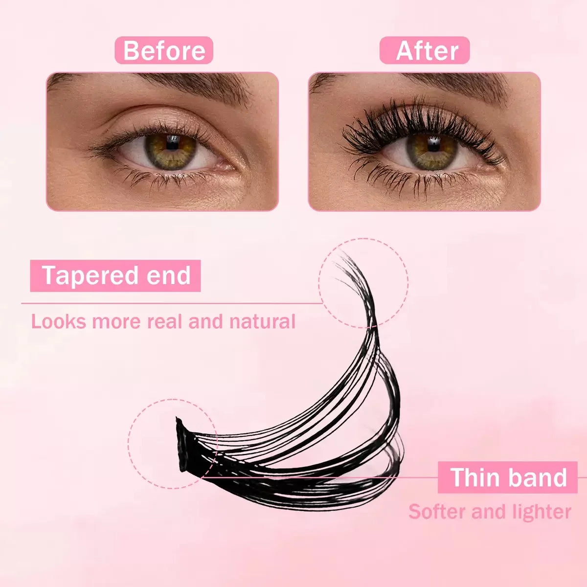 MARIA Individual Lashes Eyelash Book Clusters Extensions False Eyelash DIY Eyelash Extensions Makeup Kit Lashes