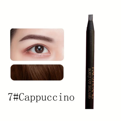 High Quality HAOZHUANG pull Eyebrow Pencil Black Makeup Wild Line Eyebrow Pencil Hard Core Flat Head pen White Waterproof