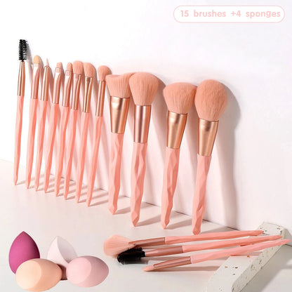 15pcs Premium Makeup Brush Loose Brush Blush Brush Foundation Brush Eyeshadow Eyeliner Brush Full Set Of Professional MakeupTool