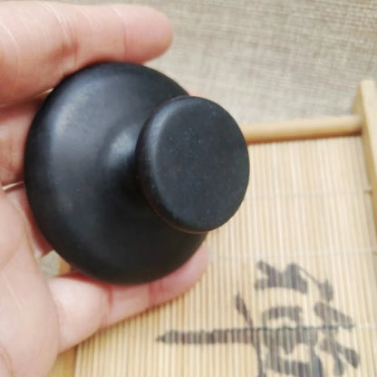 1pcs Massager Spa Black Stone Essential Oil Massage Volcanic Energy Stone for Body Face Massage Mushroom 마사지기 beauty health