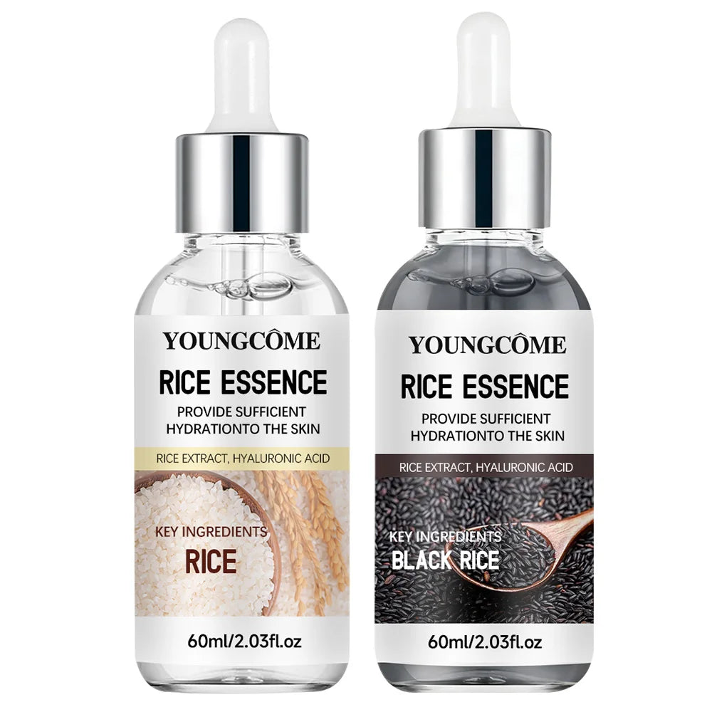 Rice Ampoule Duo - Gentle Exfoliating & Deep Hydrating Serum for Radiant Skin - Suitable for All Skin Types 40/60ml
