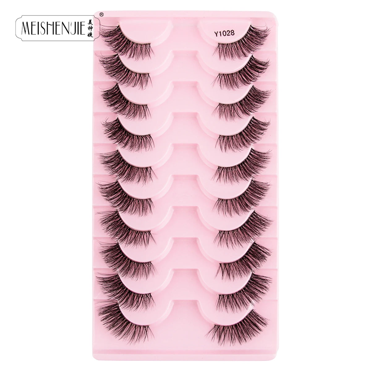 3/10 Pairs Half Lashes Cat Eyelashes Natural Long Handmade 3D Mink Lashes Makeup Tool Reusable Fake Eyelash maquillaje Faux Cils