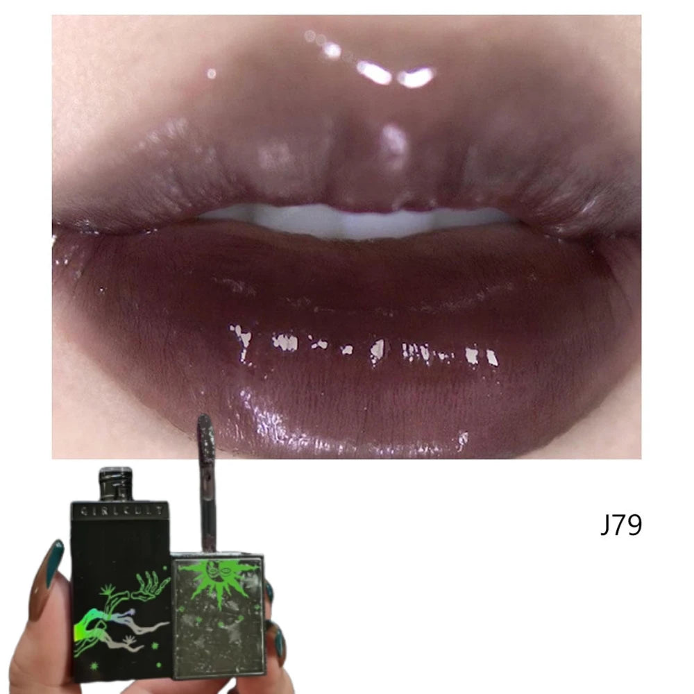 Girlcult Shimmer Lipgloss Green Chameleon Glitter Pearlescent Lipstick Longlasting Hydrating Lipshade 3.5g Girlcut Cosmetic