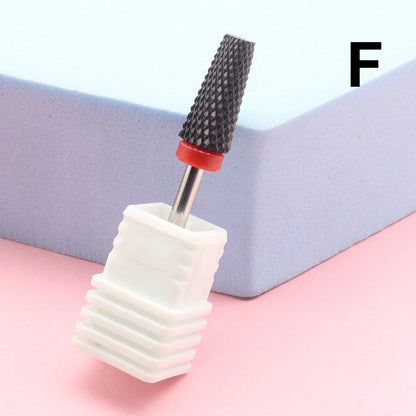 1Pcs Black 5 in 1 Ceramic Nail Drill Bit For Electric Drill Machine 3/32" Shank Milling Cutter Fast remove Acrylic or Hard Gel