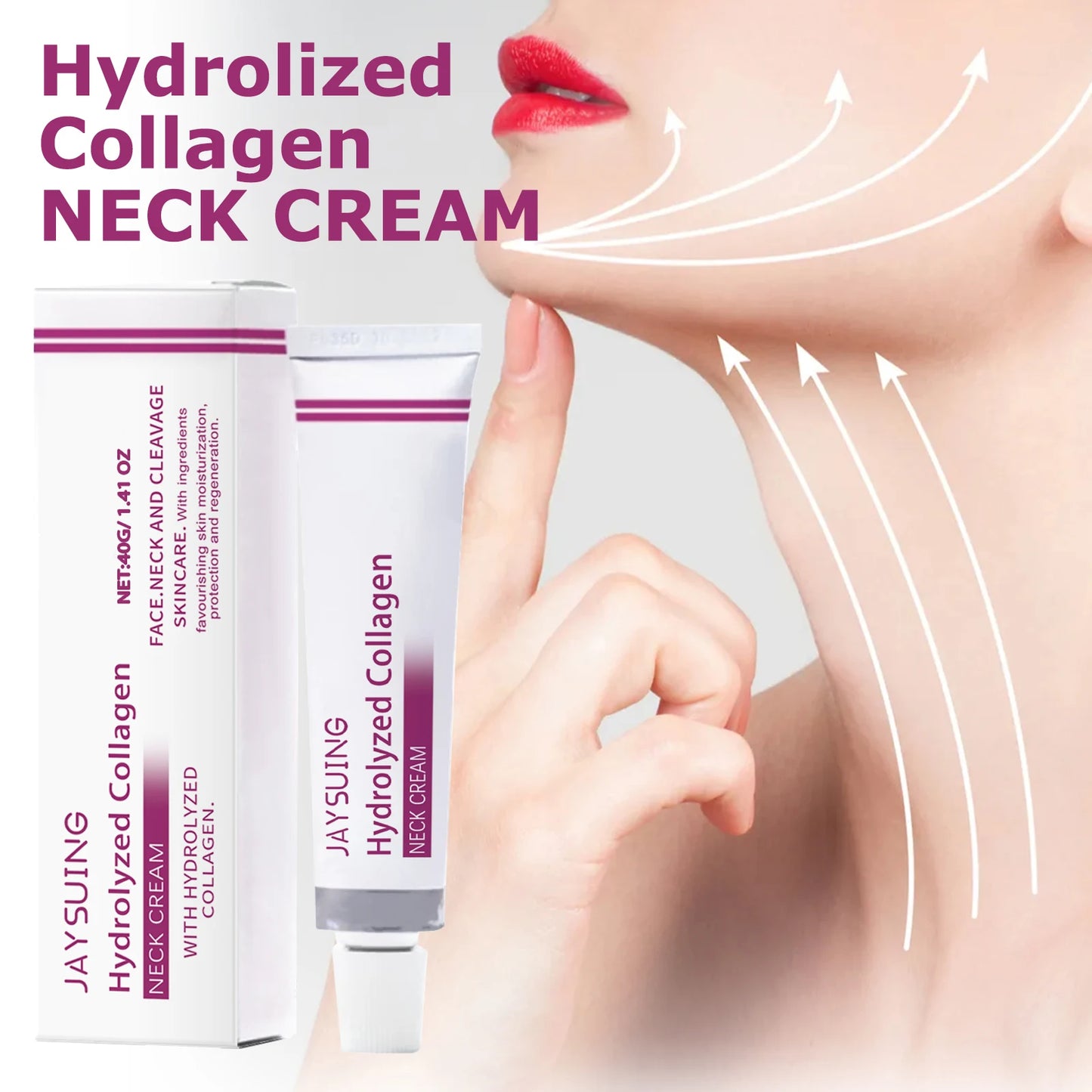 Hydrolyzed Collagen Neck Cream Firming Lifting Eliminate Neck Fine Lines Neck Remove Double Chin Rejuvenation Cream SkinCare
