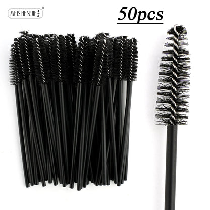 MEISHENJIE Hot Sale Eyelashes Brush Comb 5-50 PCS Eye Lashes Extension Mascara Wands Makeup Professional Makeup Beauty Tools