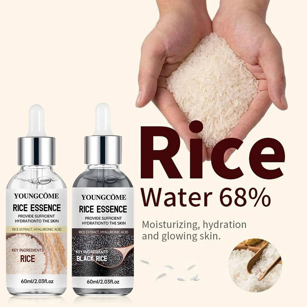 Rice Ampoule Duo - Gentle Exfoliating & Deep Hydrating Serum for Radiant Skin - Suitable for All Skin Types 40/60ml