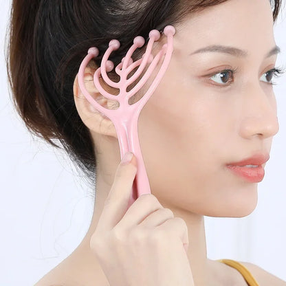 9/5 Claws Head Massger Relieve Migraine Hand Held Hair Stress Relief Aid Relaxation Scalp Massage Roller for Hair Growth