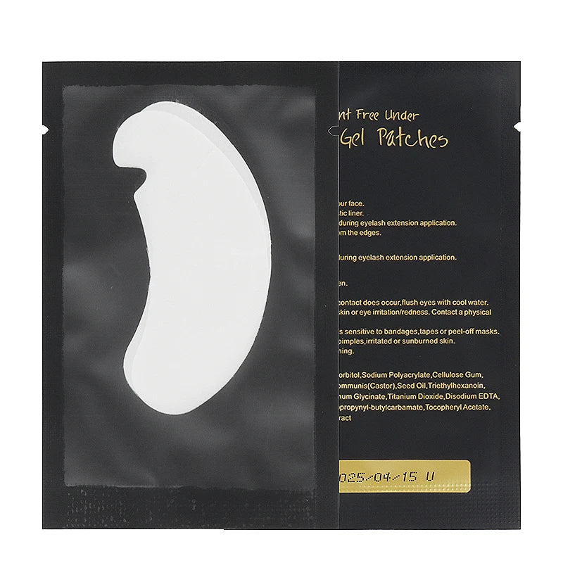50 Pairs Eyelash Extension U-shaped Incision Gel Paper Patches Grafting False Lashes Under Eye Pad Stickers Tips Makeup Tools