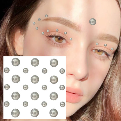 Red Heart Face Jewelry Temporary Tattoos Eye Forehead Diamonds Jewels Makeup Sticker Sparkle Water Drop Gems Nail Art Festival