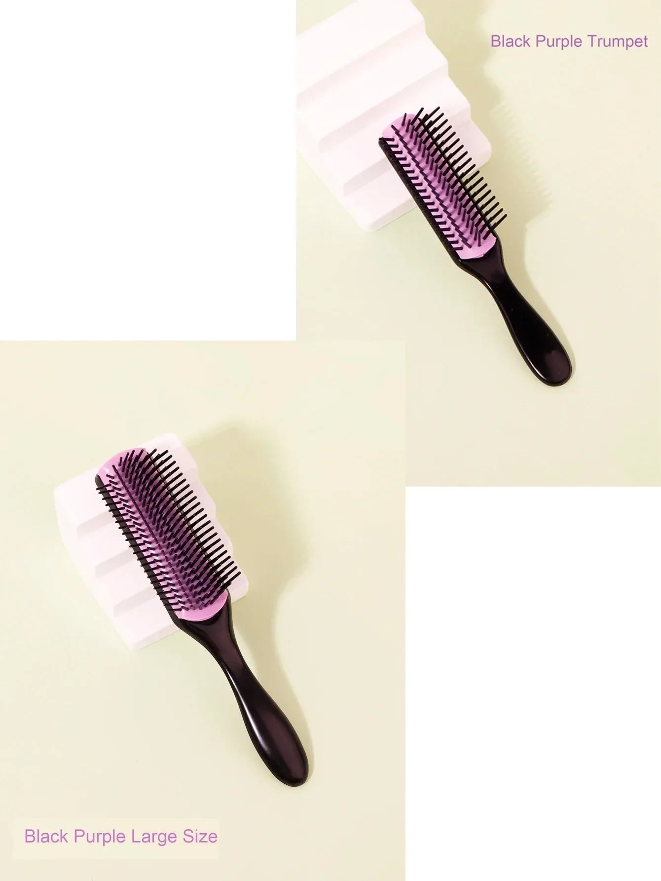 WANMEI, 1 Uds., cepillo de pelo de masaje para desenredar de 9 filas para pelo liso y rizado, peine extraíble, herramienta de pe