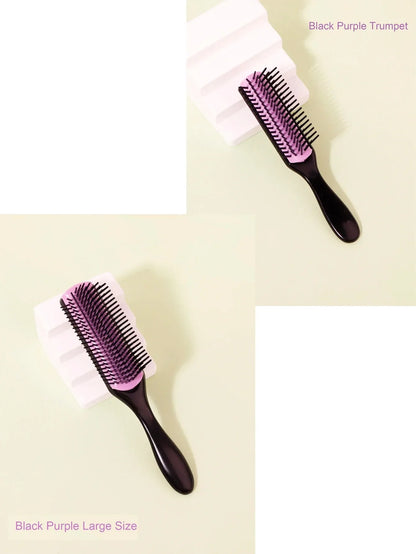 WANMEI, 1 Uds., cepillo de pelo de masaje para desenredar de 9 filas para pelo liso y rizado, peine extraíble, herramienta de pe